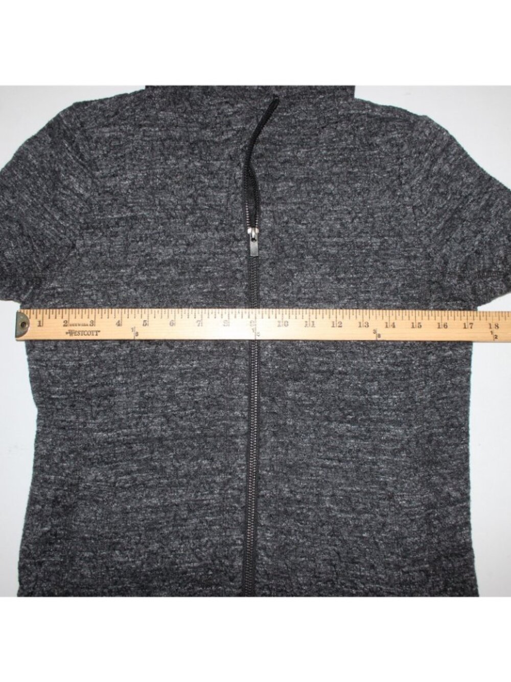 Eileen Fisher Jacket Sz XS Charcoal Black Zipper Pockets Stretch Cotton Poly - Picture 10 of 11